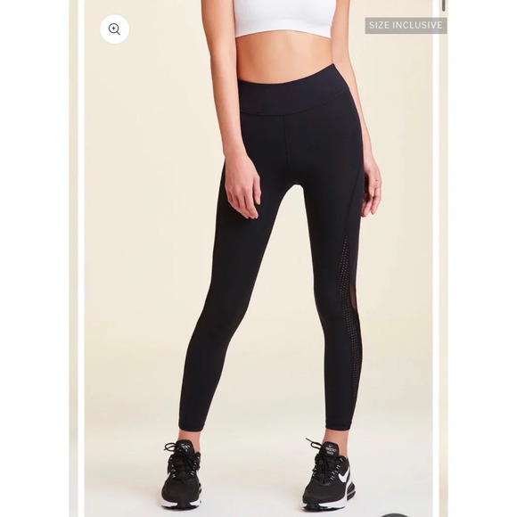 NWT $110 Alala Heroine Tight Leggings - Cropped High Waisted Pants Black Liquid - Picture 7 of 12